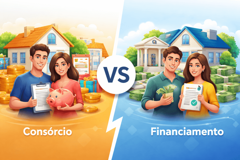 Consórcio de imóvel ou financiamento: Comparativo real